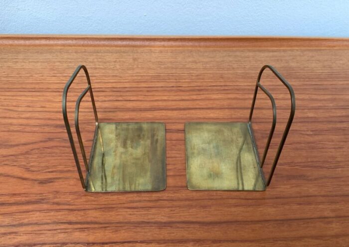 mid century art deco brass bookends set of 2 9