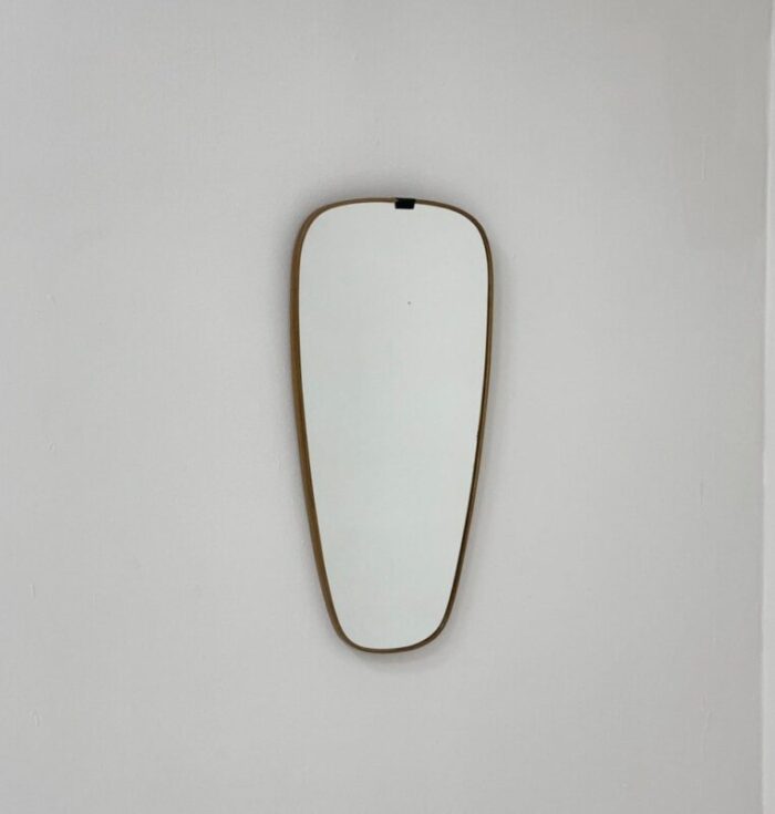 mid century asymmetric kidney wall mirror by schon form 1960s 1