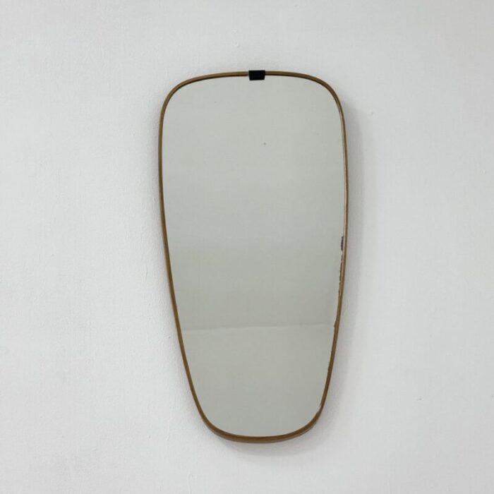 mid century asymmetric kidney wall mirror by schon form 1960s 10