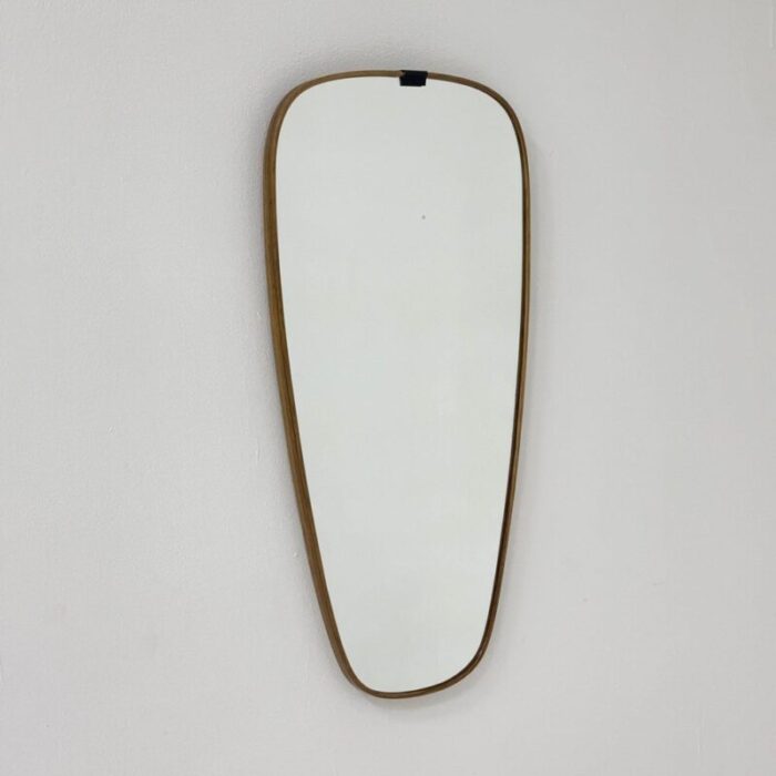 mid century asymmetric kidney wall mirror by schon form 1960s 2