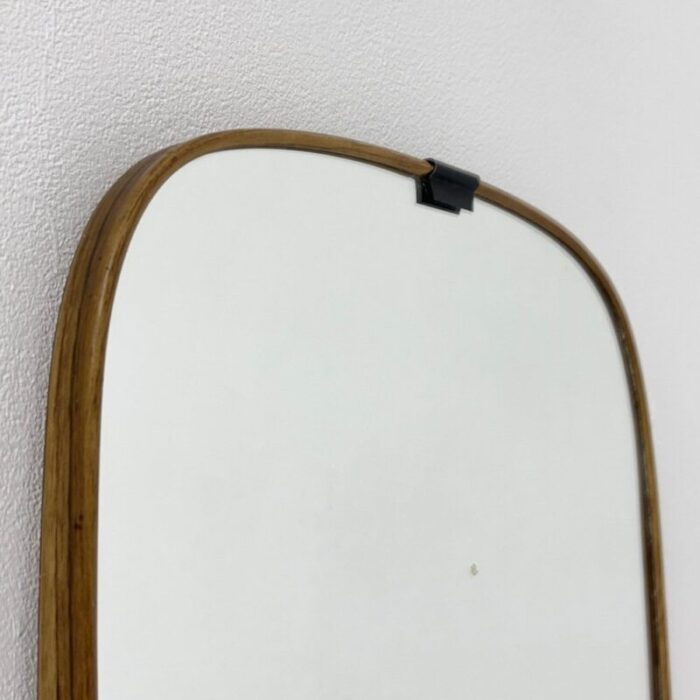 mid century asymmetric kidney wall mirror by schon form 1960s 3