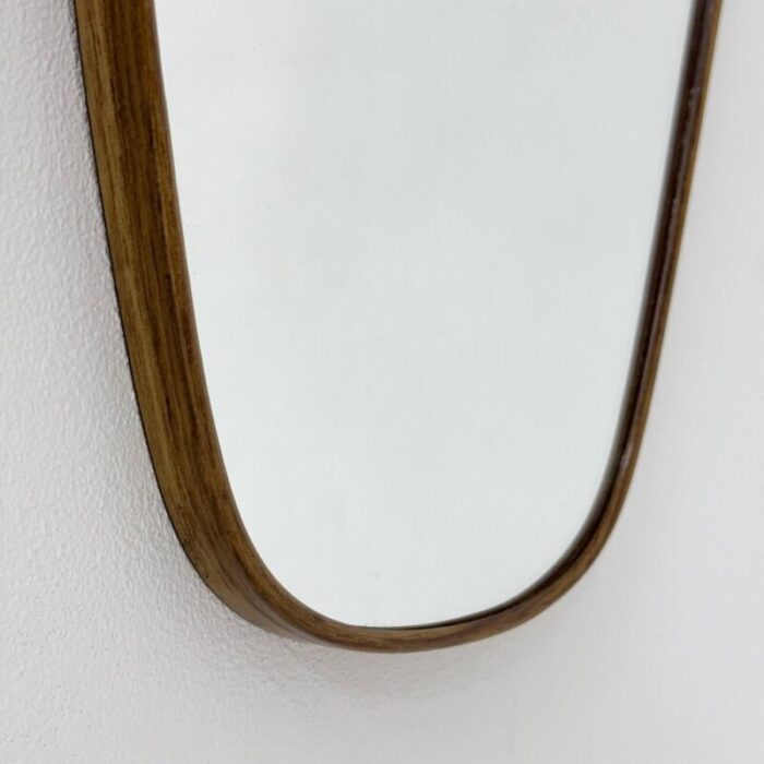 mid century asymmetric kidney wall mirror by schon form 1960s 4