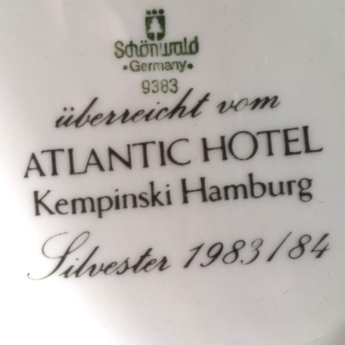 mid century atlantic hotel kempinski wall plate from porzellanfabrik schoenwald 1983 5