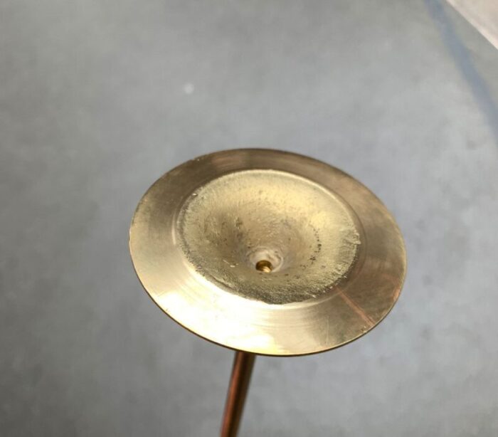 mid century brass slim candleholders 1960s set of 6 15