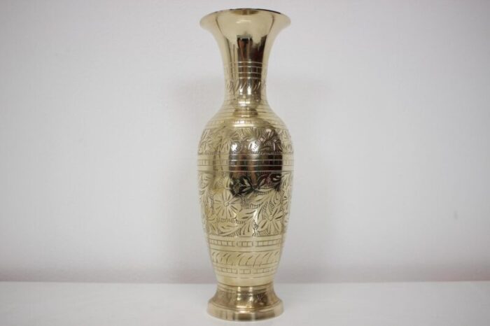 mid century brass vase 1960s 3