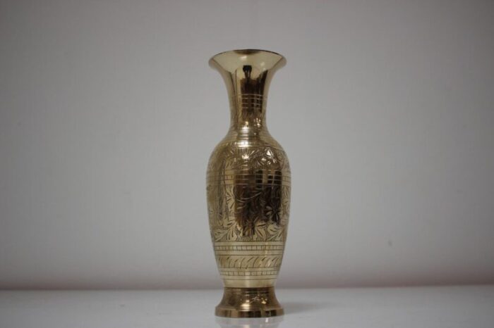 mid century brass vase 1960s 9