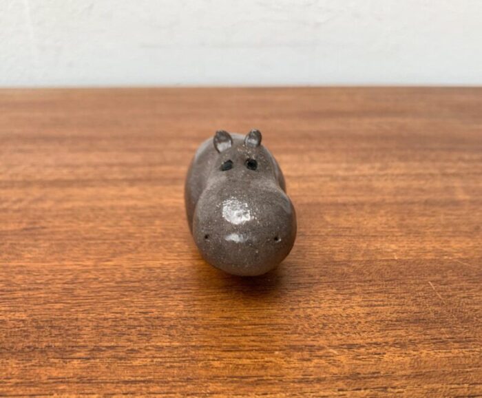 mid century ceramic hippo figurine 1960s 10