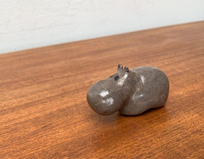 mid century ceramic hippo figurine 1960s 13