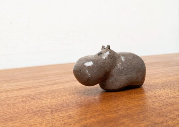 mid century ceramic hippo figurine 1960s 5