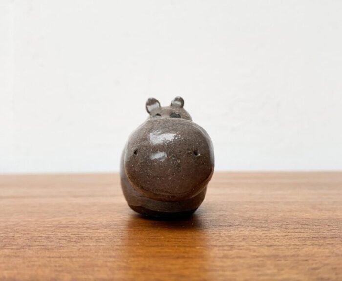 mid century ceramic hippo figurine 1960s 6