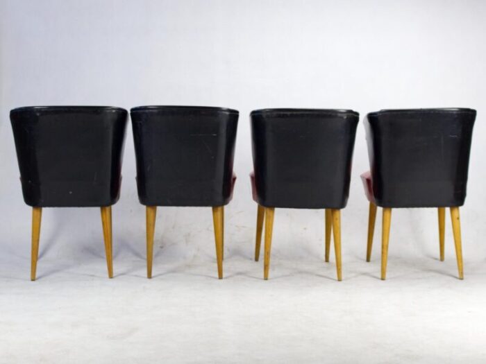 mid century chairs 1960s set of 4 8242