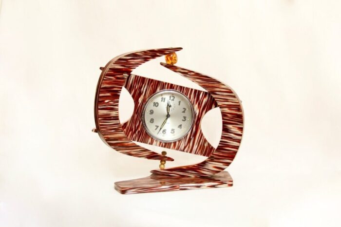 mid century desdet table clock from veglia italy 1960s 1