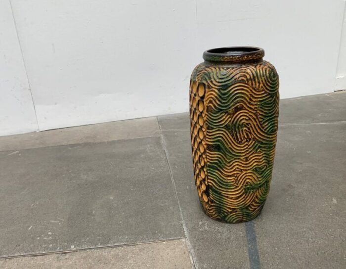 mid century german brutalist floor vase from duemler breiden 1960s 16