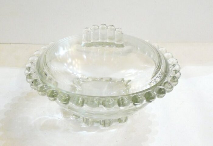 mid century glass jewelry holder 1950s 1