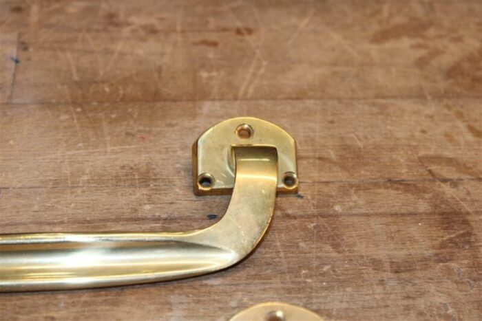 mid century handles in brass 1950s set of 2 5