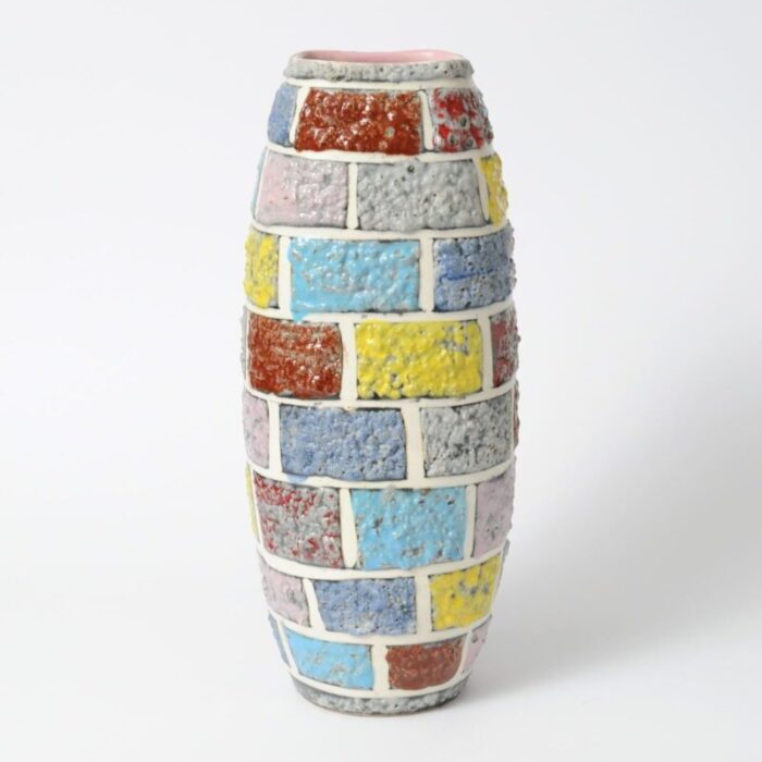 mid century italian brick vase from fratelli fanciullacci 1