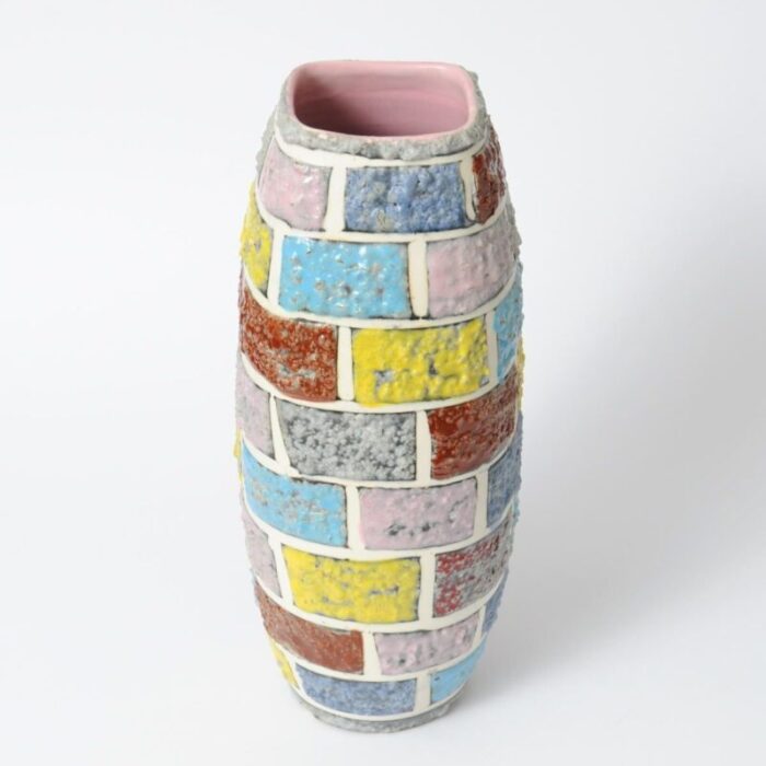 mid century italian brick vase from fratelli fanciullacci 2