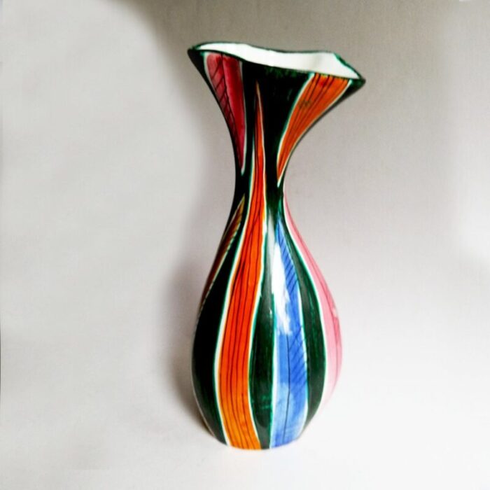 mid century italian ceramic vase by maioliche deruta 3