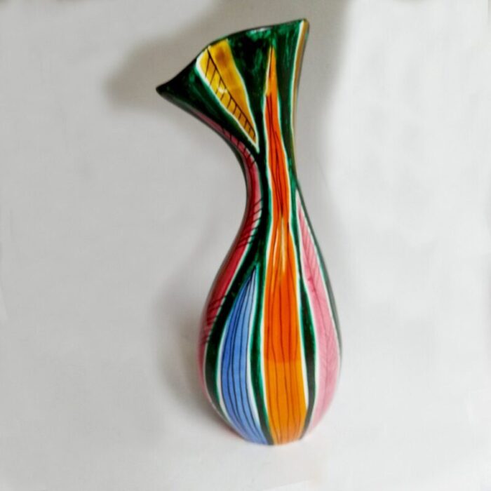 mid century italian ceramic vase by maioliche deruta 5