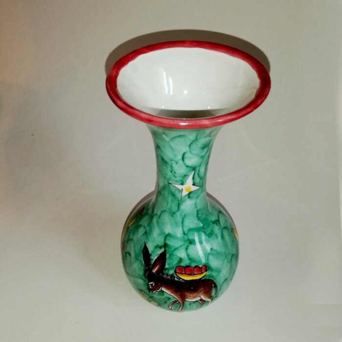 mid century italian ceramic vase by s m for la vietrese 2