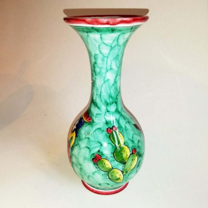 mid century italian ceramic vase by s m for la vietrese 5