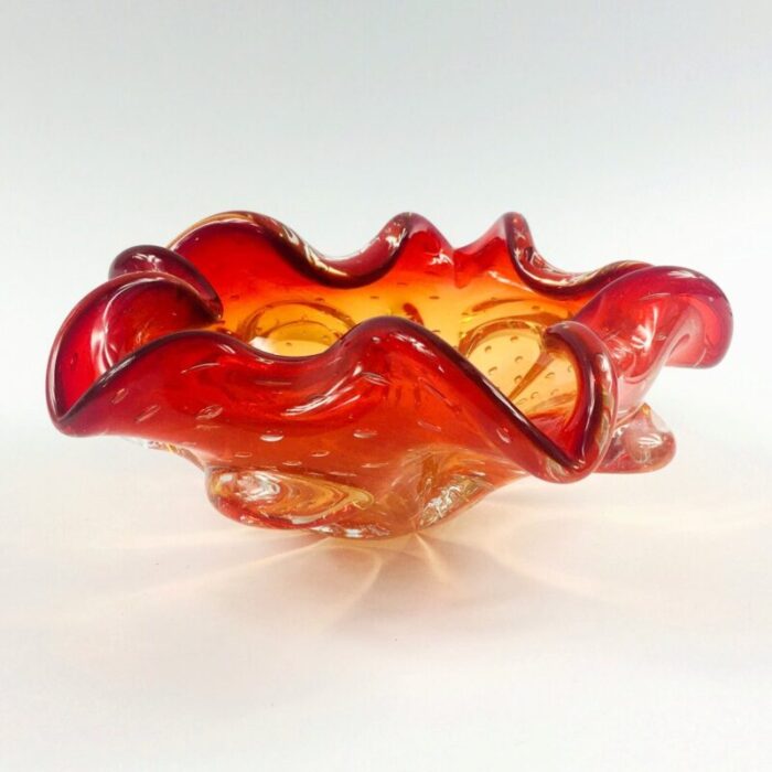 mid century italian murano glass centerpiece bowl from bullicante 1960s 2