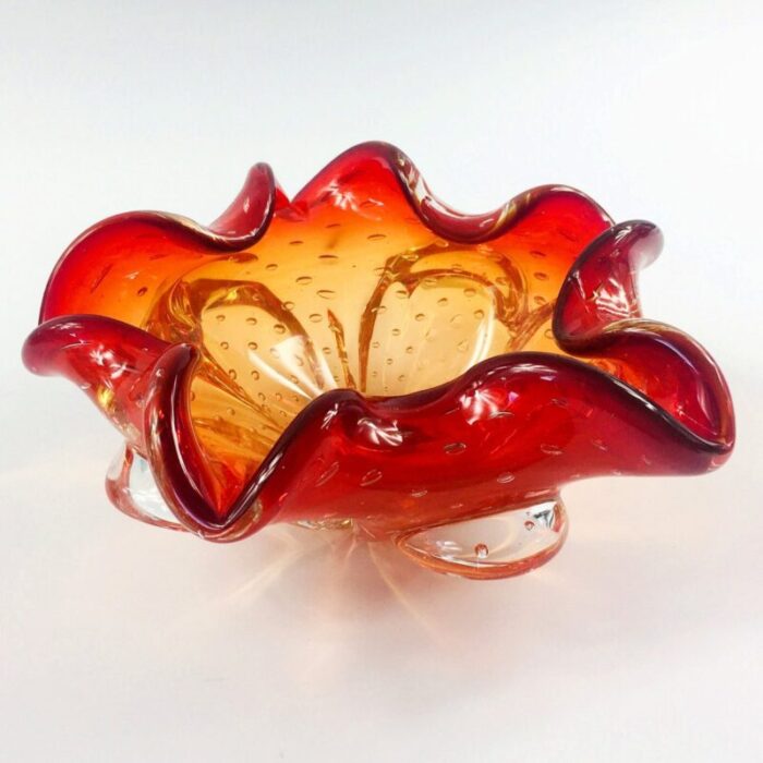 mid century italian murano glass centerpiece bowl from bullicante 1960s 3