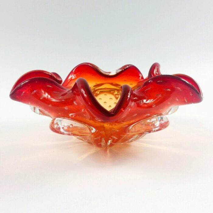 mid century italian murano glass centerpiece bowl from bullicante 1960s 4