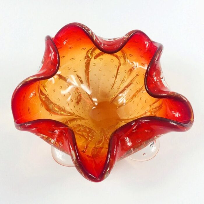 mid century italian murano glass centerpiece bowl from bullicante 1960s 5