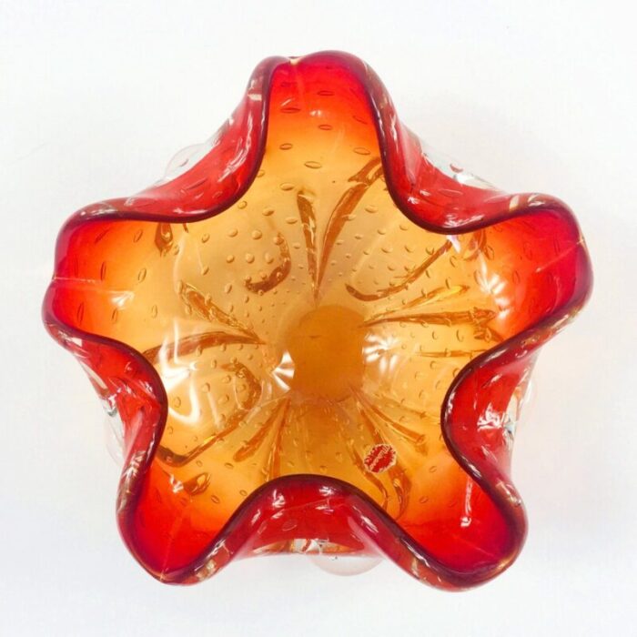 mid century italian murano glass centerpiece bowl from bullicante 1960s 6