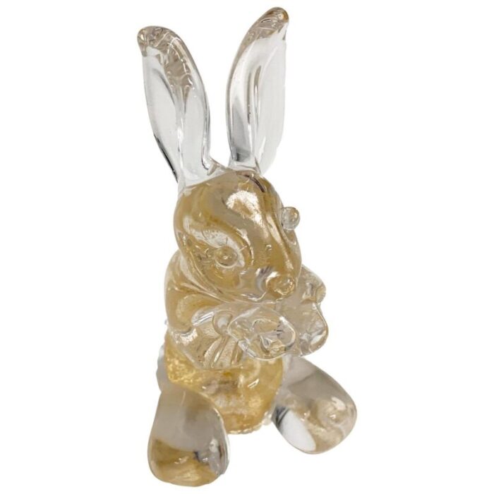 mid century italian murano glass rabbit sculpture from seguso 1960s 1