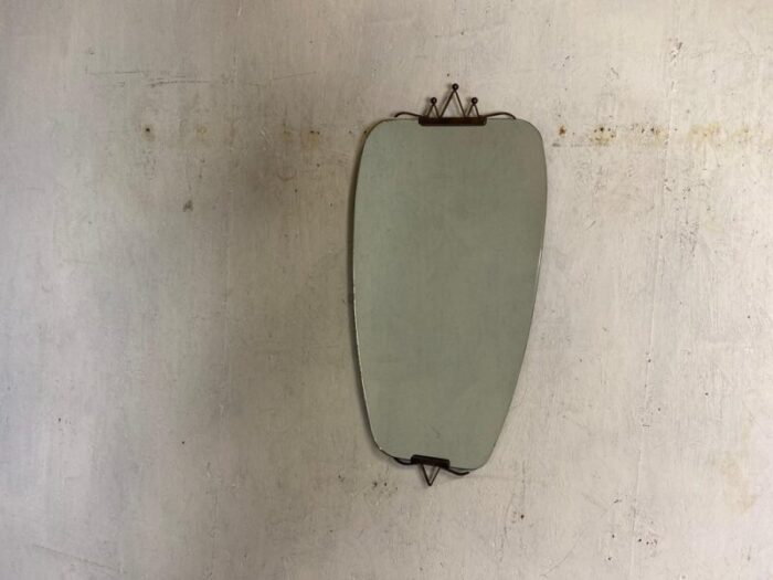 mid century kidney shaped wall mirror 3