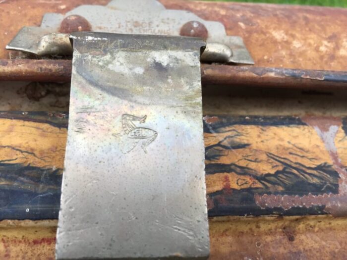 mid century metal trunk 1940s 12