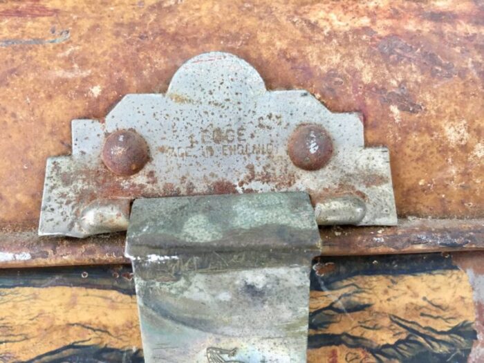 mid century metal trunk 1940s 7