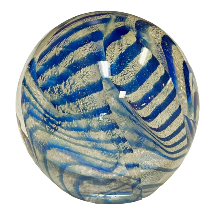 mid century modern art glass paperweight 3804