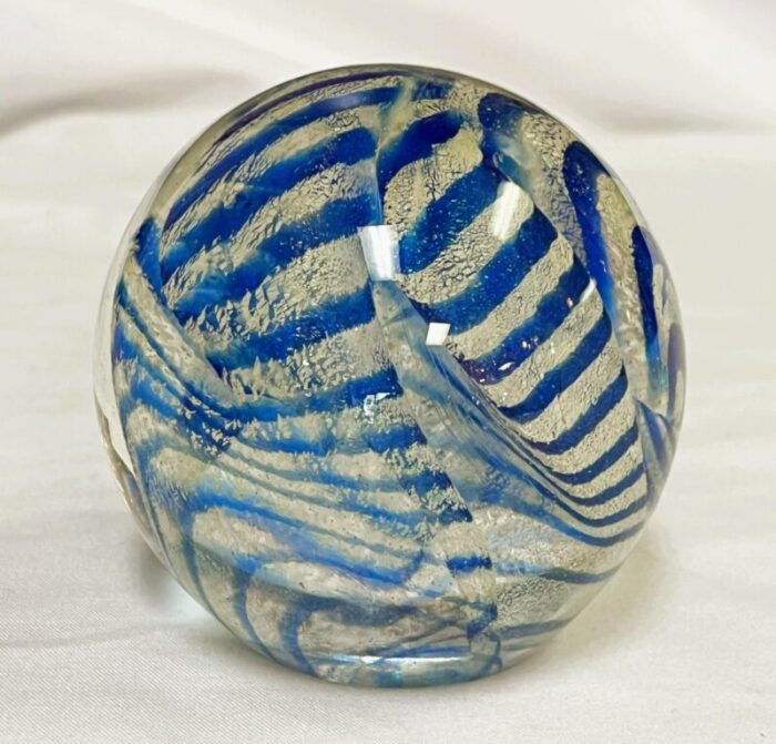 mid century modern art glass paperweight 4025