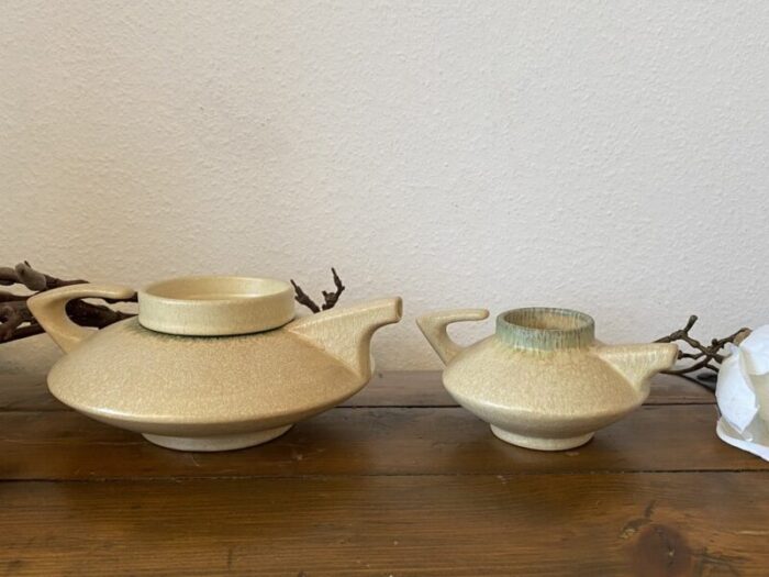 mid century modern italian modernist stackable tea set in ceramic from sc3 1970s set of 9 5