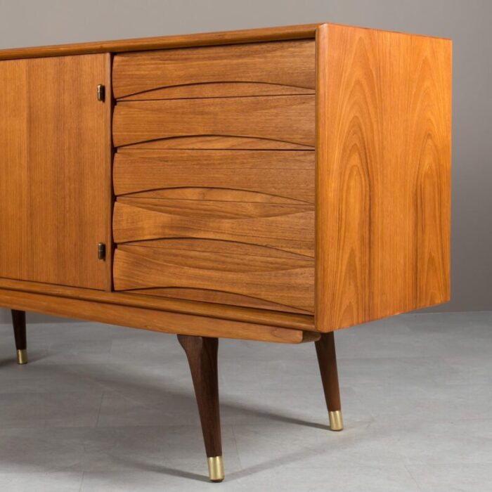 mid century modern scandinavian sideboard in teak by sven andersen 1107