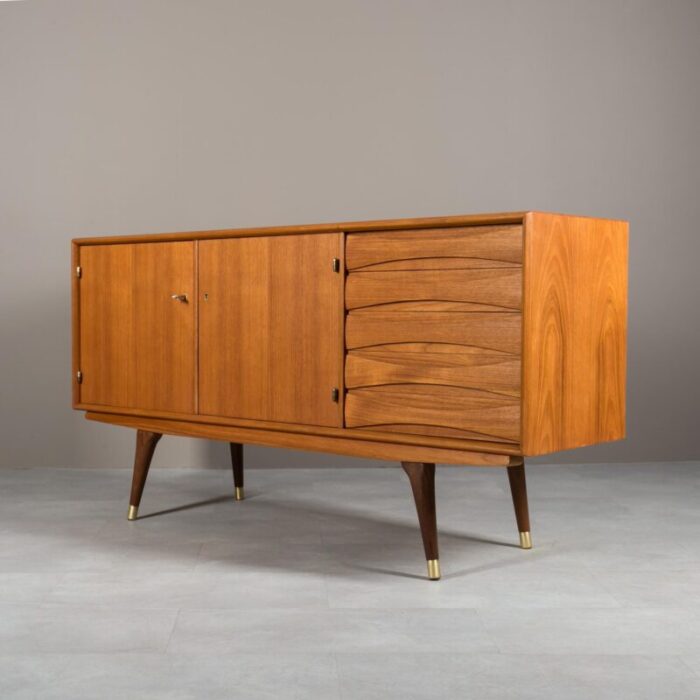 mid century modern scandinavian sideboard in teak by sven andersen 5507