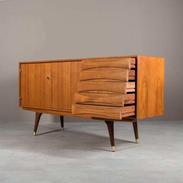 mid century modern scandinavian sideboard in teak by sven andersen 7619