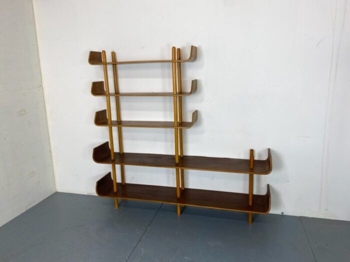 mid century modernist shelving unit room divider by willem lutjens for de boer 1953 4