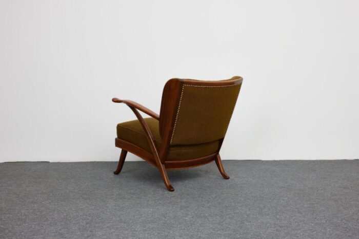 mid century mohair velvet wingback armchair by prof karl nothhelfer for schorle and golz 1950s 4154