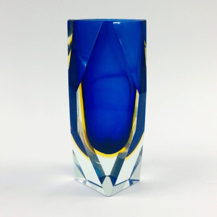 mid century sommerso murano glass vase by flavio poli for alessandro mandruzzato italy 1960s 2