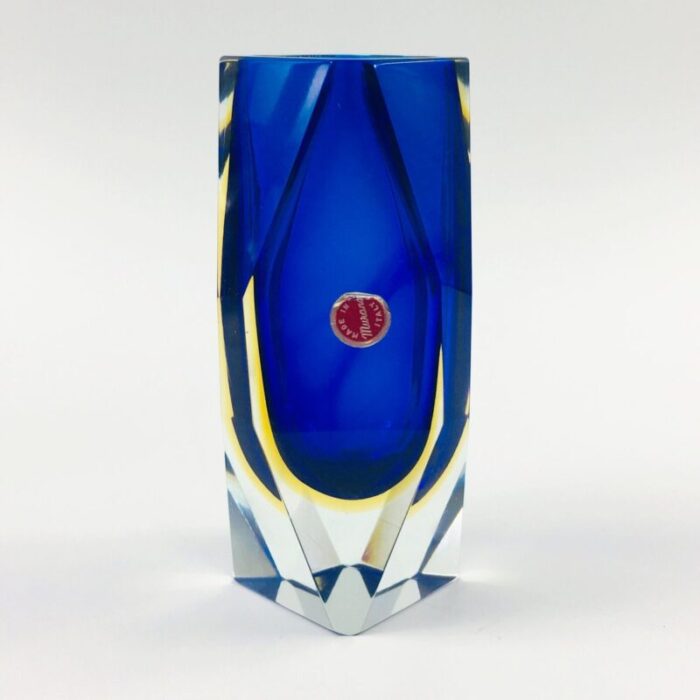 mid century sommerso murano glass vase by flavio poli for alessandro mandruzzato italy 1960s 4