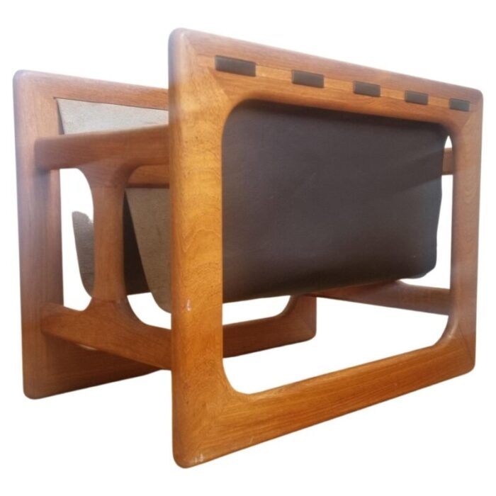 mid century teak magazine rack attributed to salin mobler aksel kjersgaard denmark 1970s 1