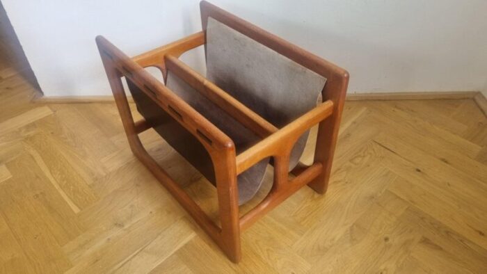 mid century teak magazine rack attributed to salin mobler aksel kjersgaard denmark 1970s 10