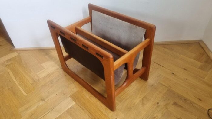 mid century teak magazine rack attributed to salin mobler aksel kjersgaard denmark 1970s 13