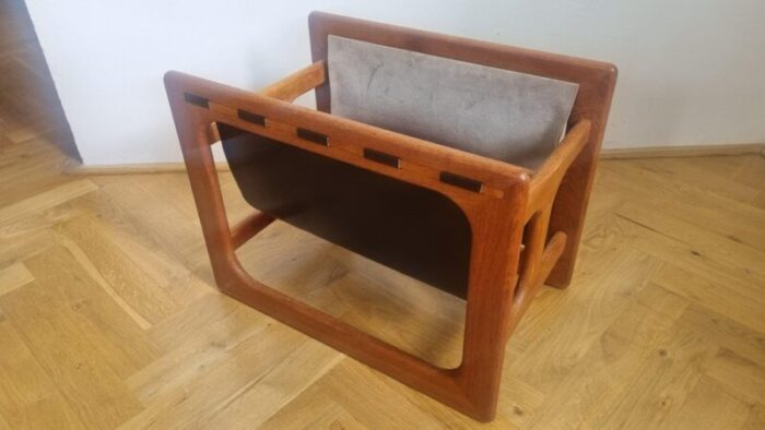 mid century teak magazine rack attributed to salin mobler aksel kjersgaard denmark 1970s 6