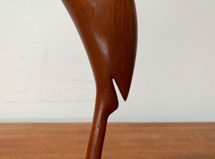 mid century wooden teak birds 1960s set of 2 13