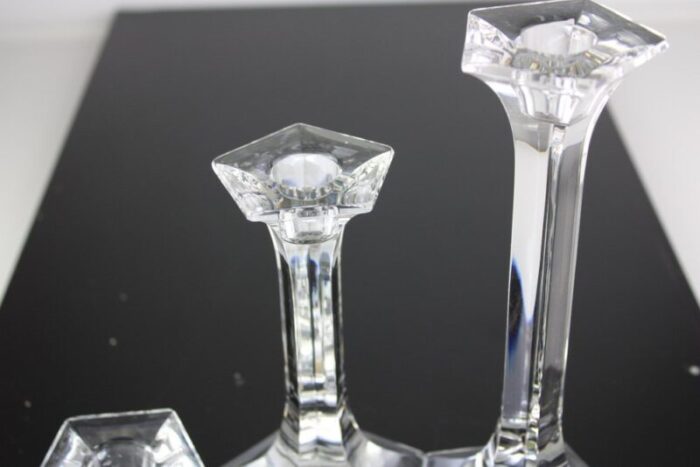 model pentagon candleholders by c j riedel for riedel glas 1970s set of 3 3